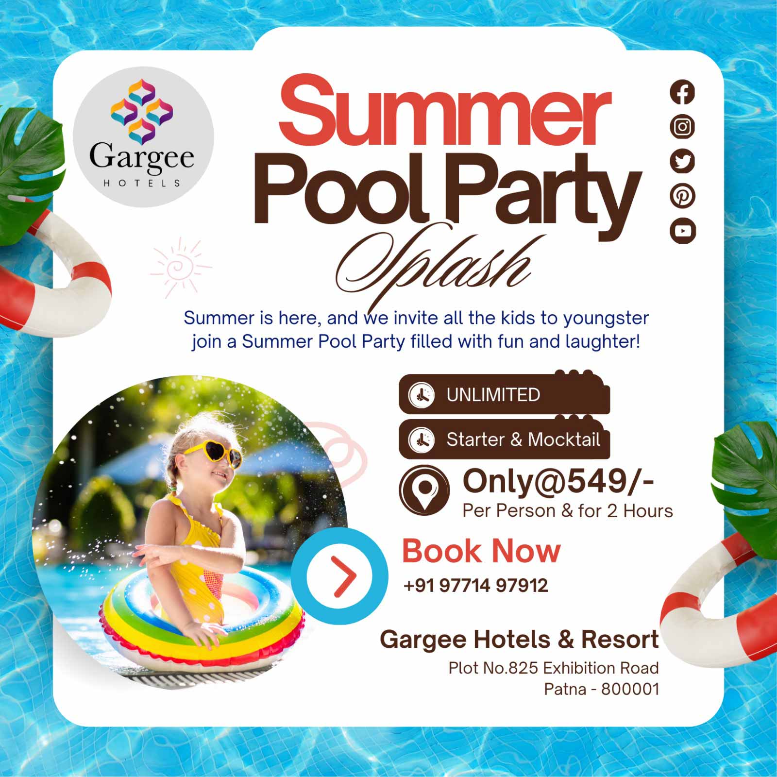 Summer Pool Party Gargee Hotels