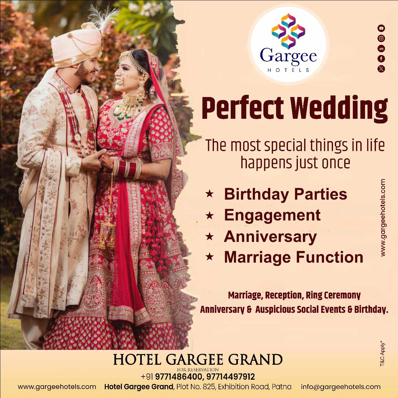 Wedding Gargee Hotels Patna