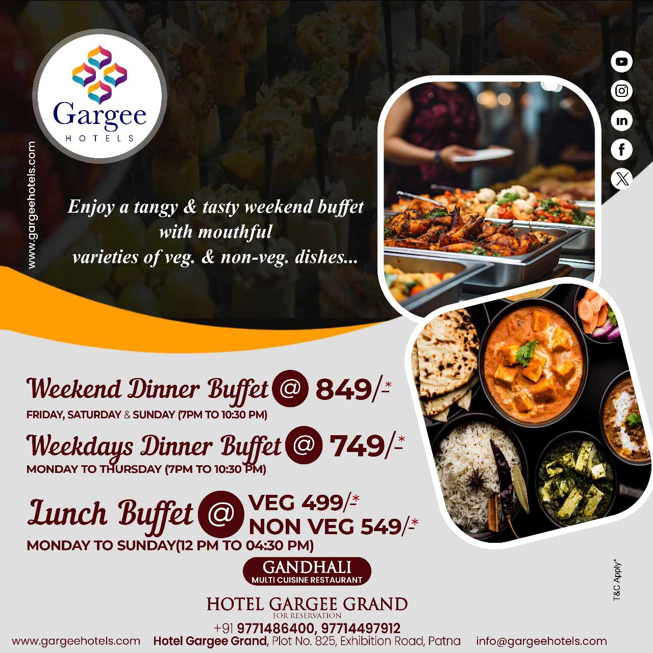 Weekly N Weekend Buffet Gargee Hotels Patna